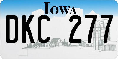 IA license plate DKC277