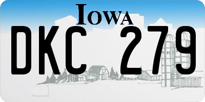 IA license plate DKC279