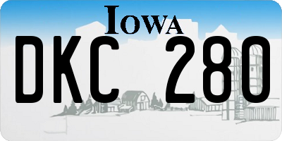 IA license plate DKC280