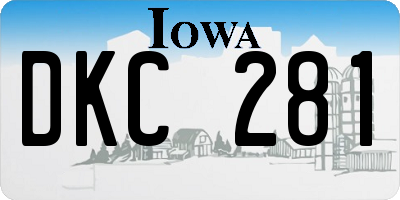 IA license plate DKC281