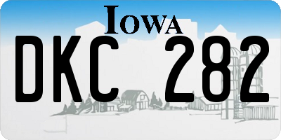 IA license plate DKC282