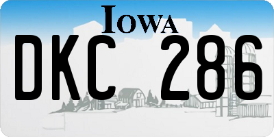 IA license plate DKC286