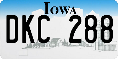 IA license plate DKC288