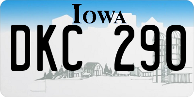 IA license plate DKC290