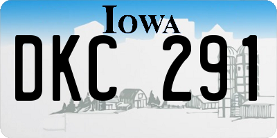 IA license plate DKC291
