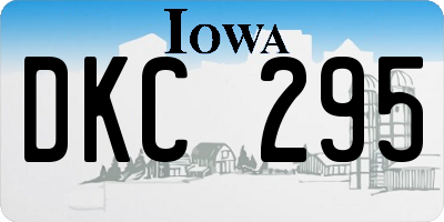 IA license plate DKC295