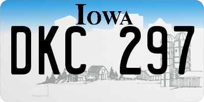 IA license plate DKC297
