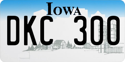 IA license plate DKC300