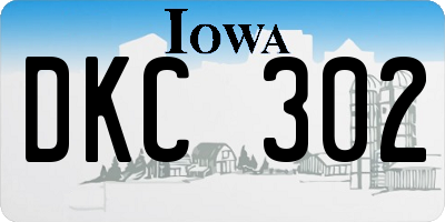 IA license plate DKC302
