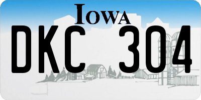 IA license plate DKC304