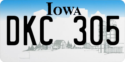 IA license plate DKC305