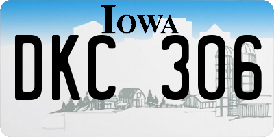 IA license plate DKC306