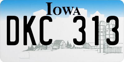 IA license plate DKC313