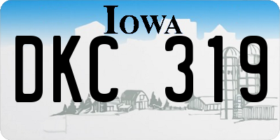IA license plate DKC319