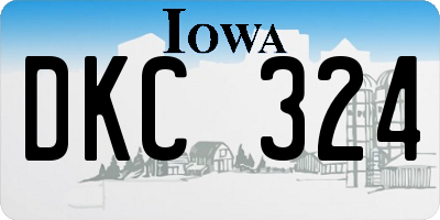 IA license plate DKC324