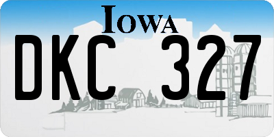 IA license plate DKC327
