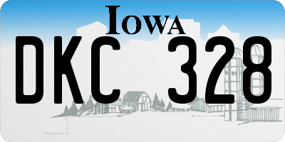 IA license plate DKC328