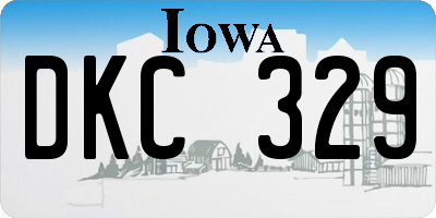 IA license plate DKC329