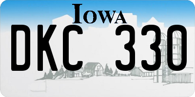IA license plate DKC330
