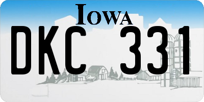 IA license plate DKC331