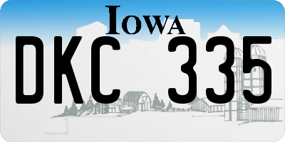 IA license plate DKC335