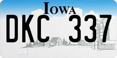 IA license plate DKC337