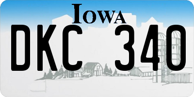 IA license plate DKC340