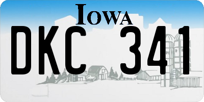 IA license plate DKC341