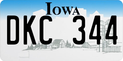 IA license plate DKC344