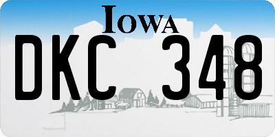 IA license plate DKC348