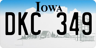 IA license plate DKC349