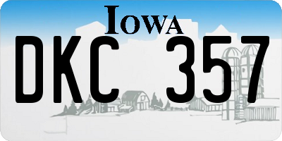 IA license plate DKC357