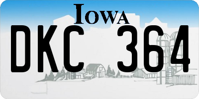 IA license plate DKC364