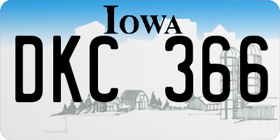 IA license plate DKC366