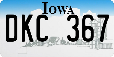 IA license plate DKC367