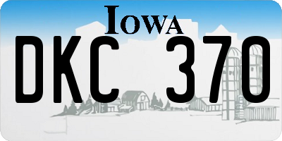 IA license plate DKC370