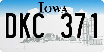 IA license plate DKC371