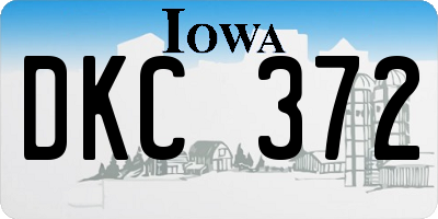 IA license plate DKC372