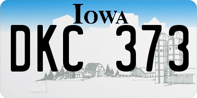 IA license plate DKC373