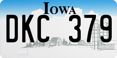 IA license plate DKC379