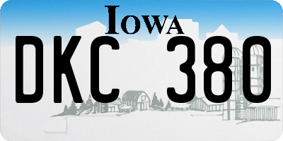 IA license plate DKC380