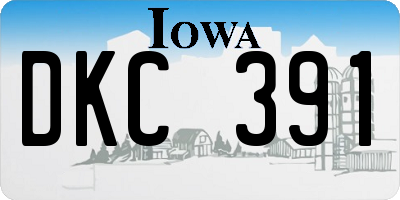 IA license plate DKC391