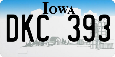 IA license plate DKC393