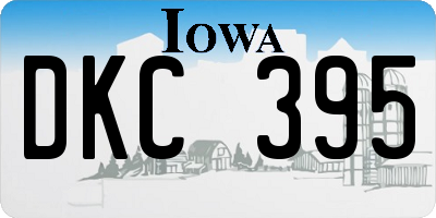 IA license plate DKC395