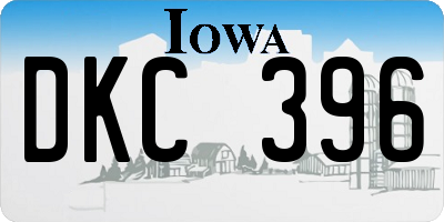 IA license plate DKC396