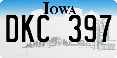 IA license plate DKC397