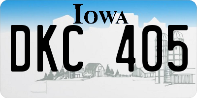 IA license plate DKC405