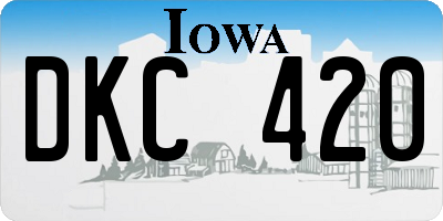 IA license plate DKC420