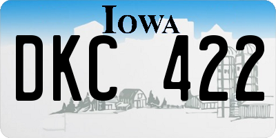 IA license plate DKC422