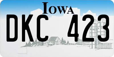 IA license plate DKC423